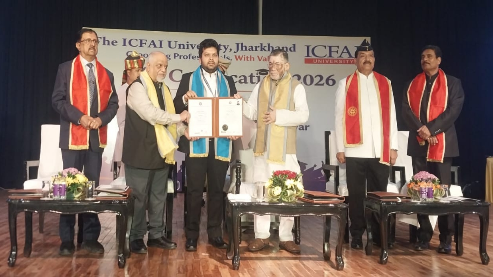 रांची में ICFAI यूनिवर्सिटी का छठा दीक्षांत समारोह, 292 छात्रों को मिली डिग्री